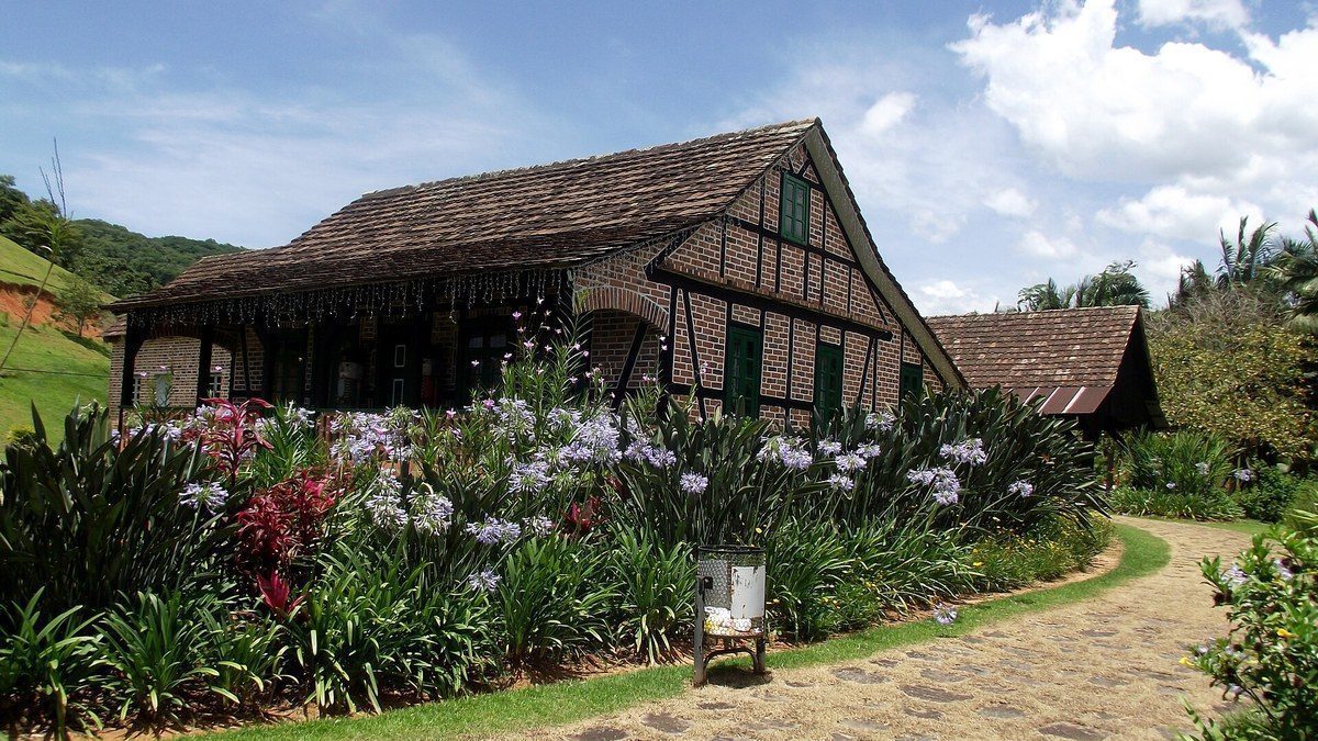 Casa em enxaimel do século 19 em Pomerode