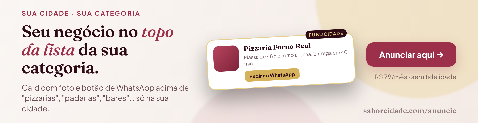 Publicidade: SaborCidade